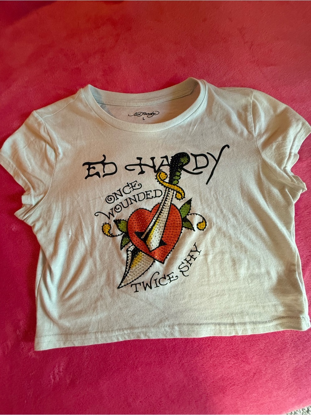 Ed Hardy bling crop top